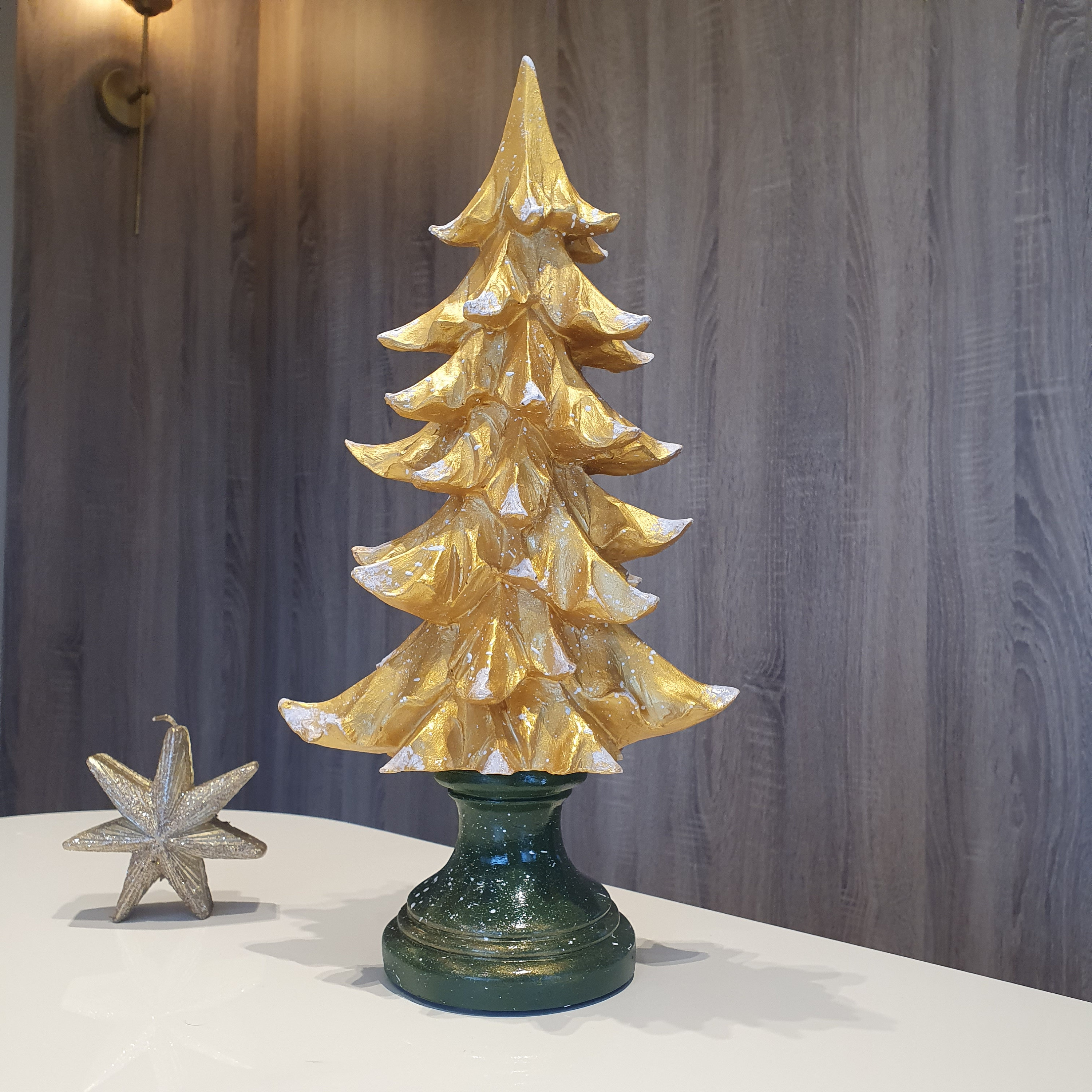 Gold Christmas Tree Sculpture, New Year Decor - Etsy