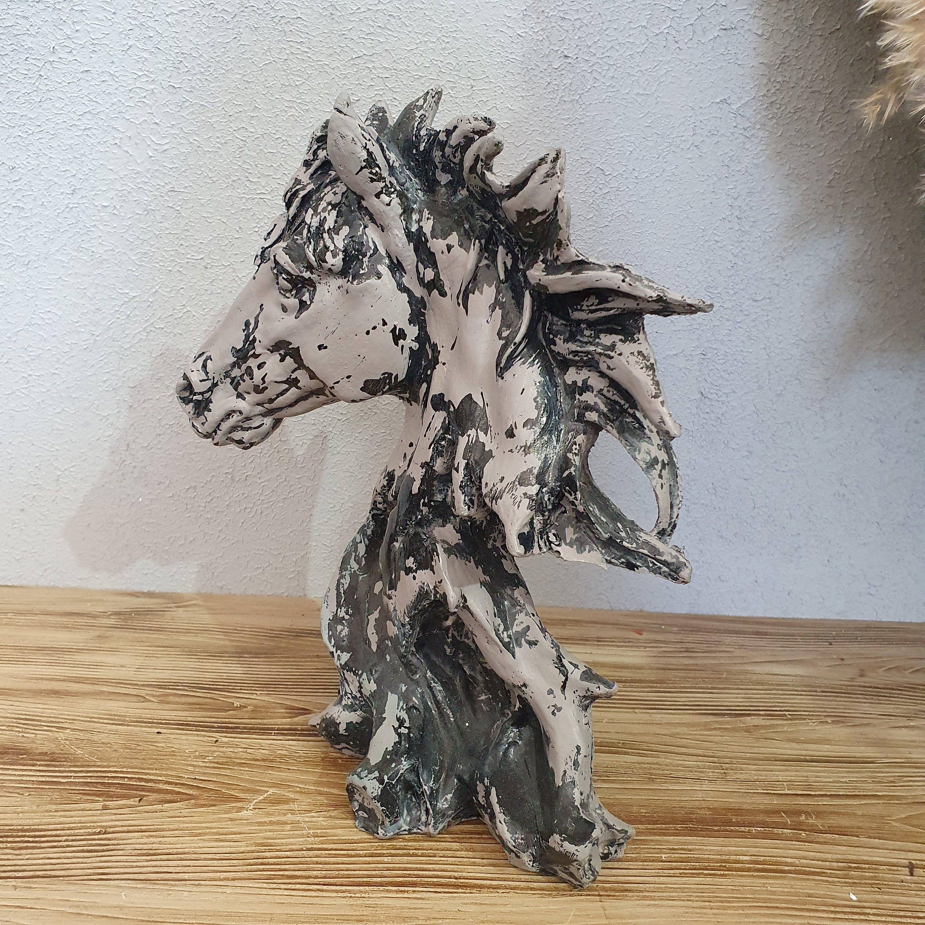 Horse Sculpture Home Decor Sculpture Bust Decoration Etsy