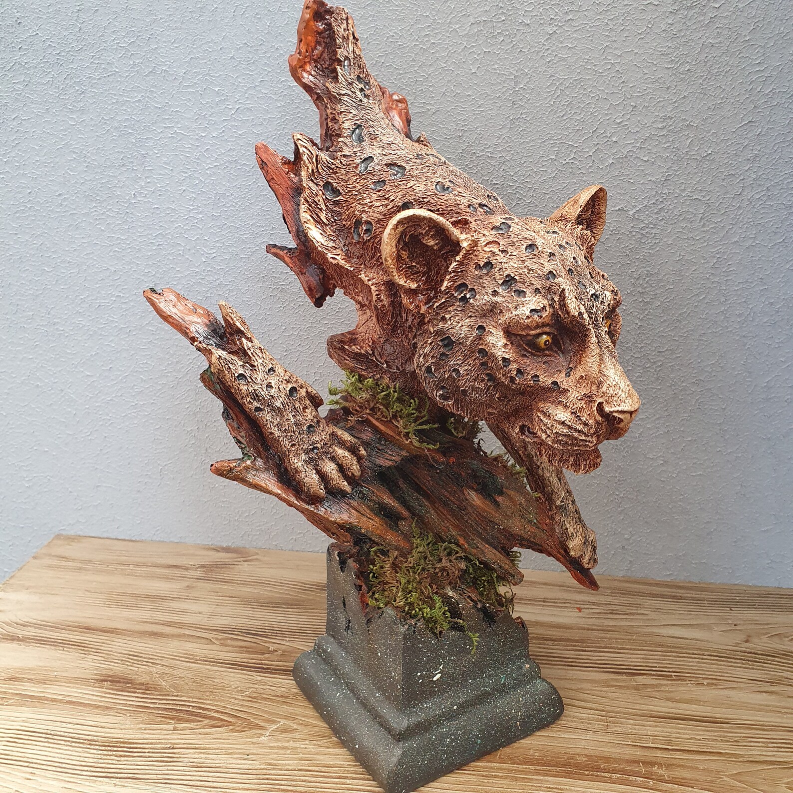 Cheetah Head Büst/ Animal Statues Cheetah Sculpture Etsy