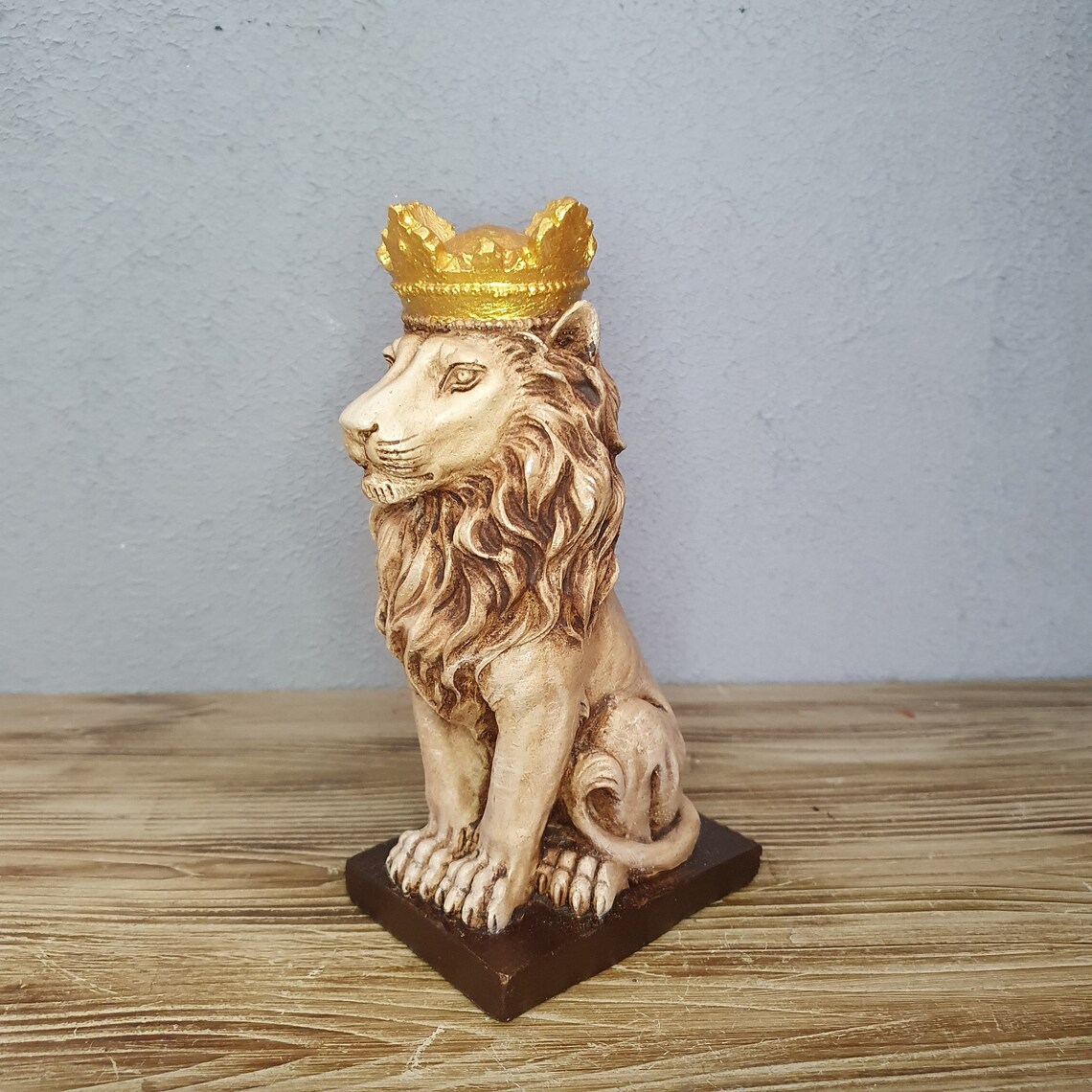 Decorative Small Lion Bust Homedecor Animal Statues Etsy