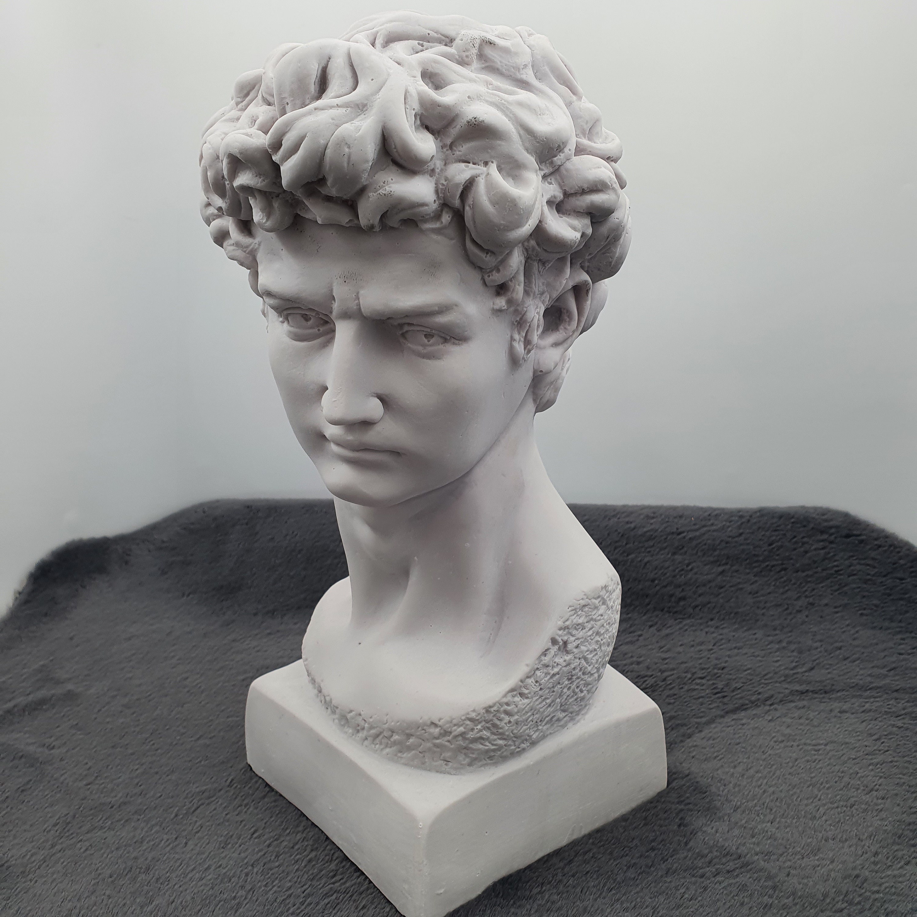 Large David Sculpture Statue 13 Inches David Bust Statue Etsy