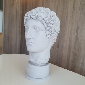 Large Hermes Statue, Hermes Sculpture,  the ancient Greek god of sculpture, Hermes head statue, Large Greek statue, Hermes Gift,Gift for him