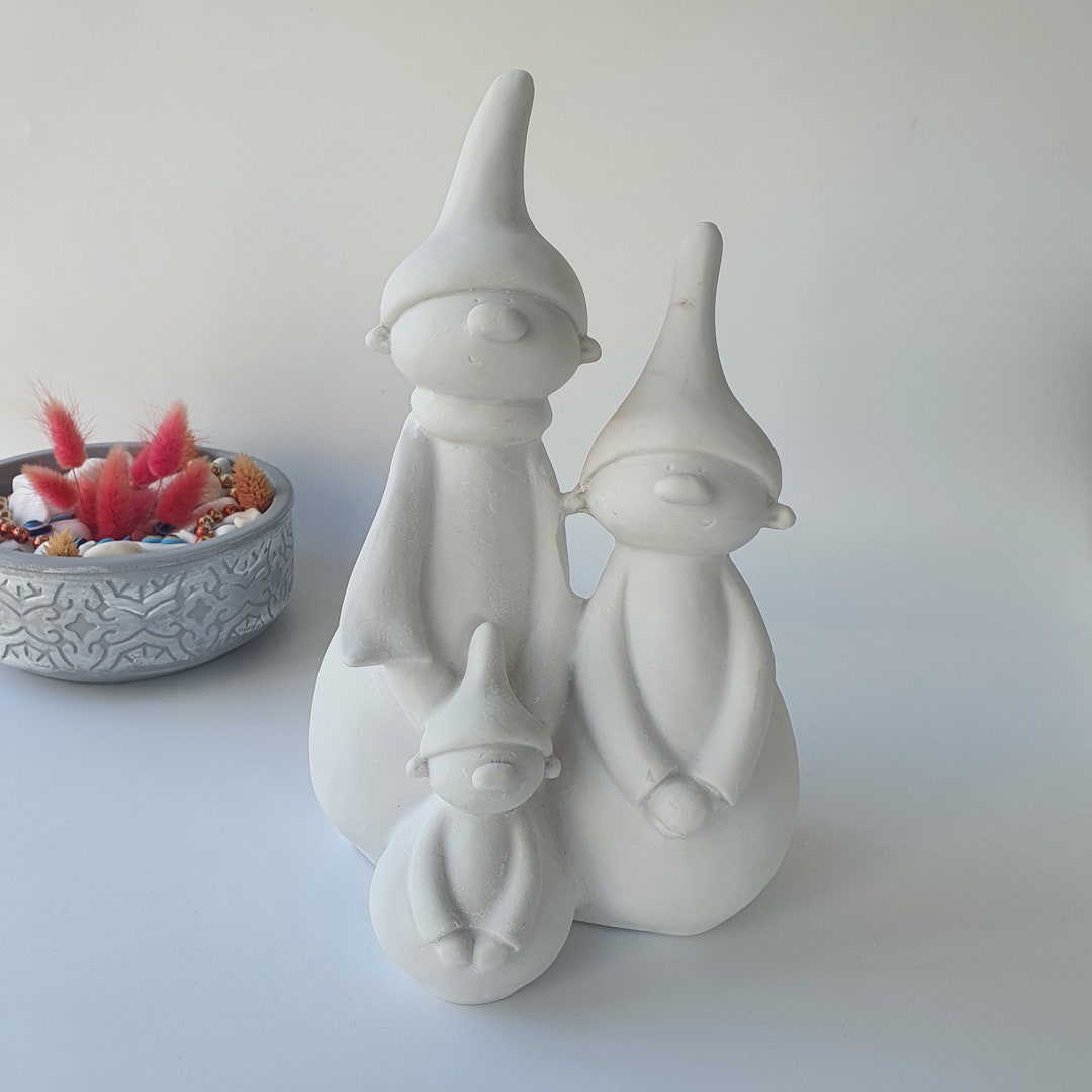 Snowman Family Sculpture, Christmas Snowman Sculpture, Christmas Gifts