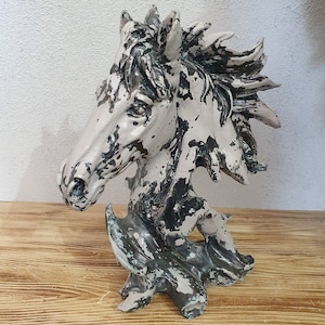 Horse Sculpture, Home Decor, 9.84 Inches, Horse Bust Sculpture, Homedecor, Handmade Sculpture, Horse, Horse Figurine, Custom Sculpture