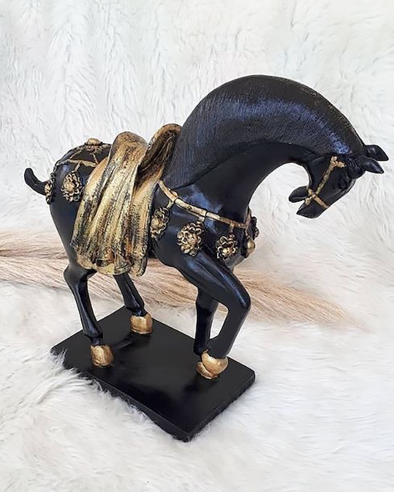 Decorative Large Black Horse Statue Black Horse Sculpture Etsy