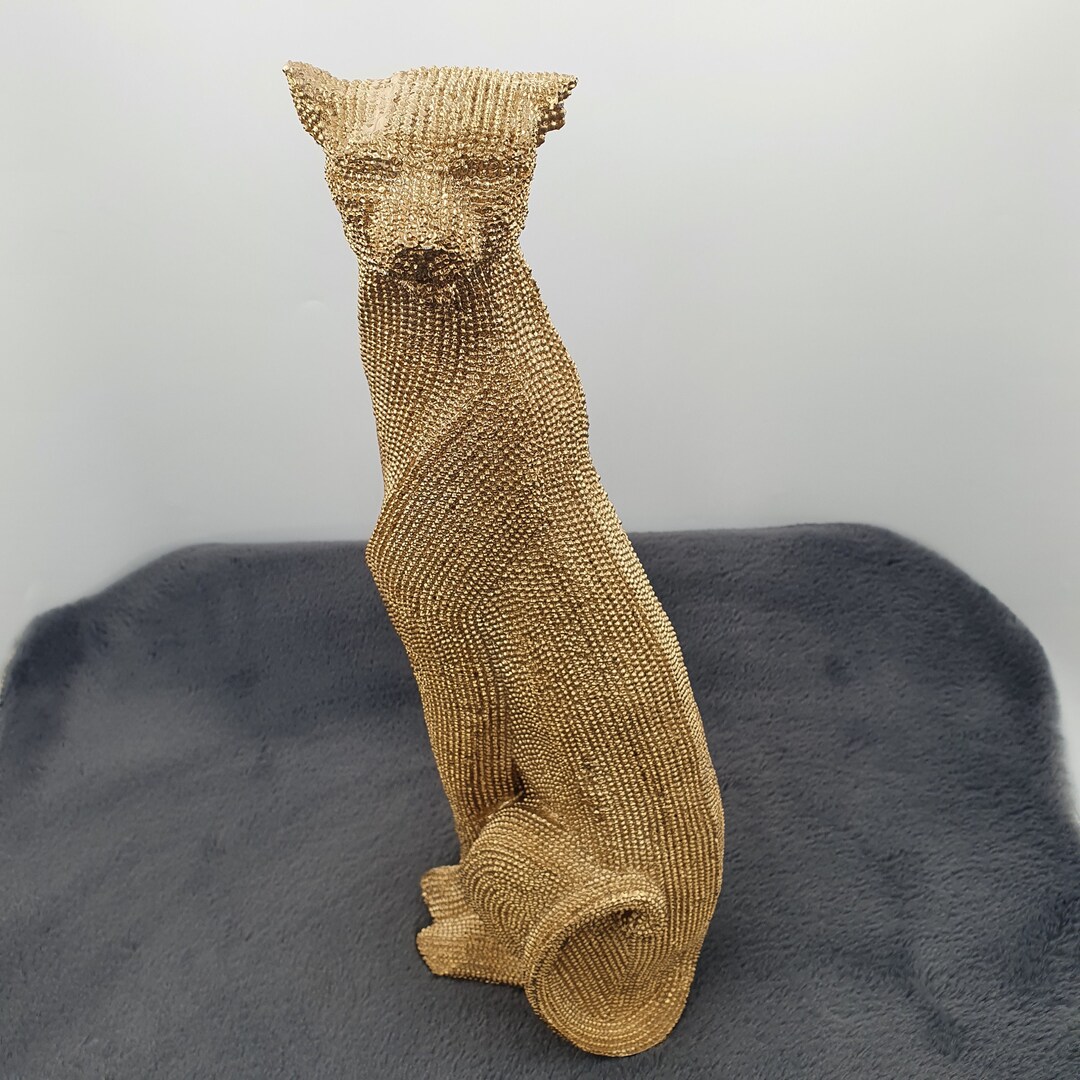 Gold Panther Statue, 16.53 Inches, Panther Sculpture, Homedecor,bust