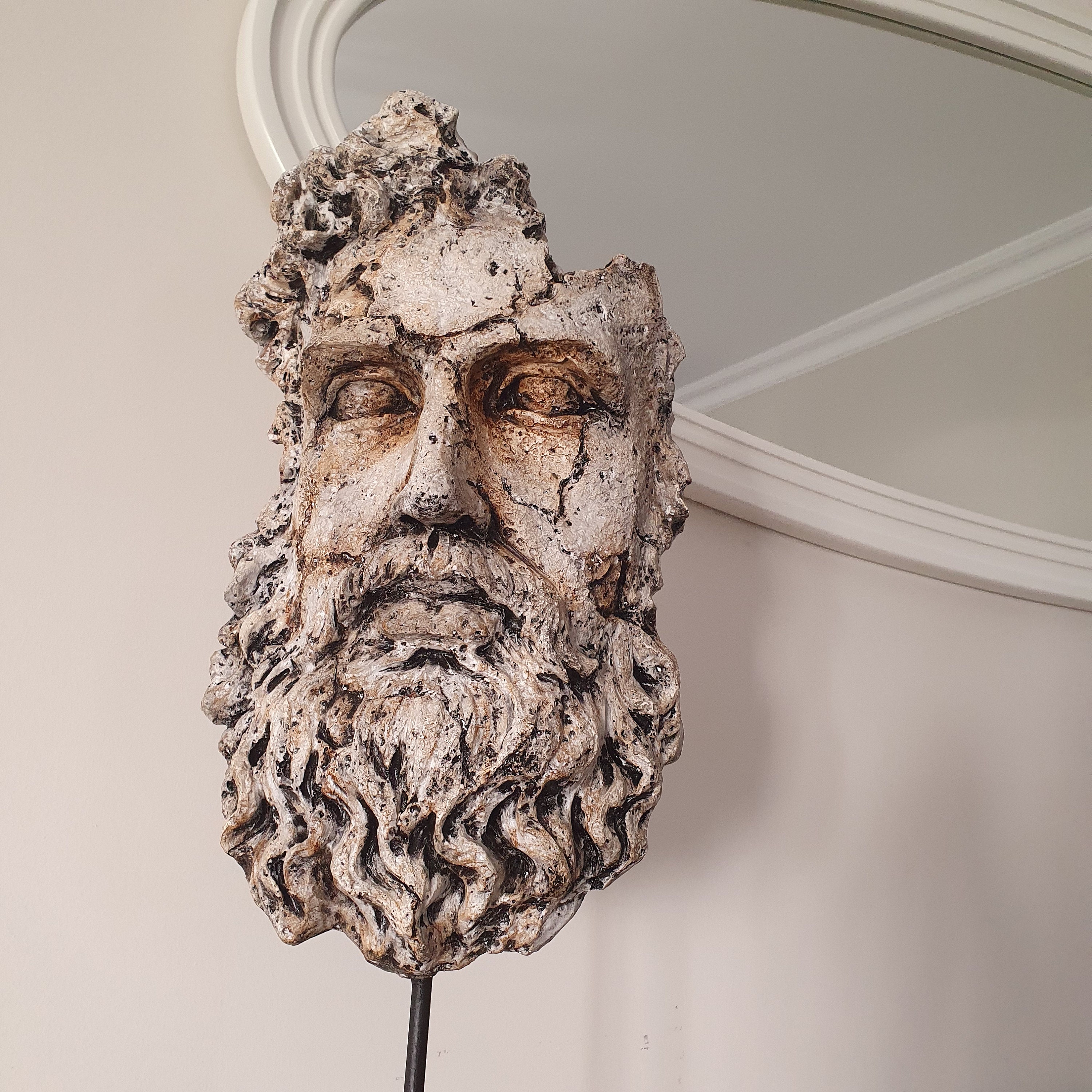 Decorative Giant Zeus Statue Antique Sculpture Greek Etsy