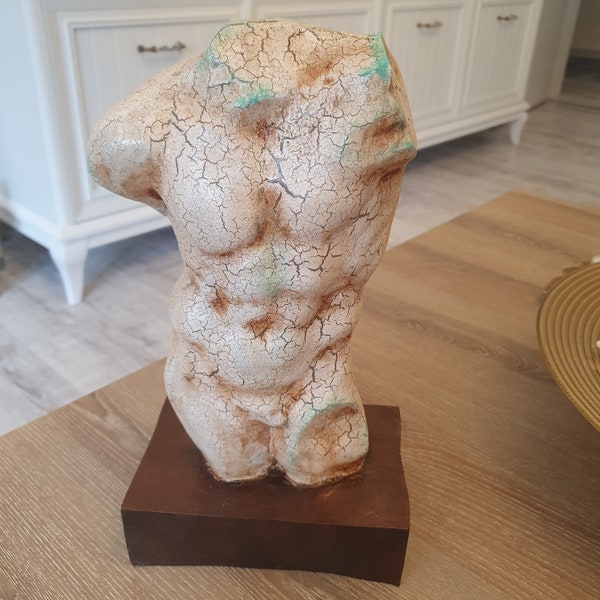 Decorative Male Tors, Nude Man Bust, Male Sculpture, Male Torso, Man of Torso, Greek Roman Nude Man, Body Sculpture, Handmade Statue, Gifts