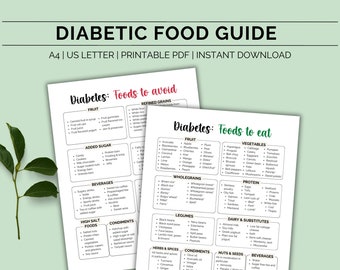 Elenco degli alimenti per diabetici, Guida alimentare per il diabete, Cosa mangiare, Cibi da evitare, Dieta per diabetici, Tabella degli alimenti, Nutrizione, Pianificazione dei pasti per diabetici, PDF
