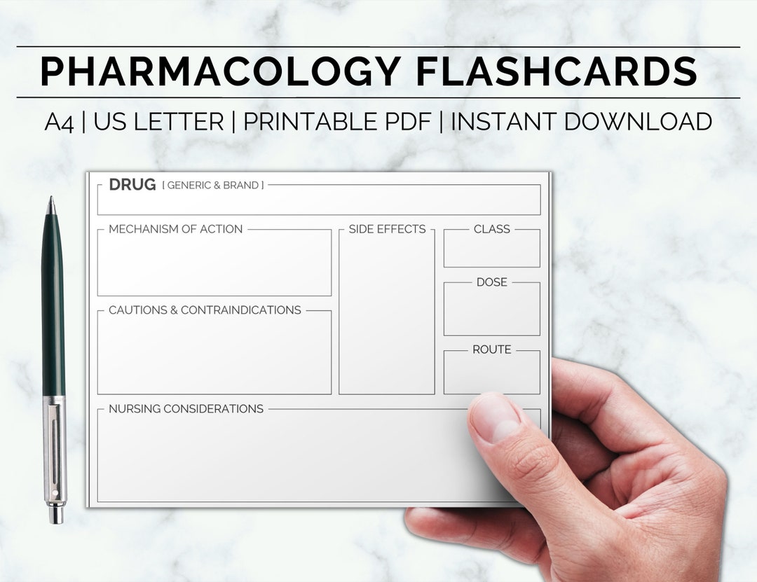 Nursing Drug Card Template Pharmacology Printable Nursing Etsy Nursing Drug Card Template Pharmacology Printable Nursing Etsy