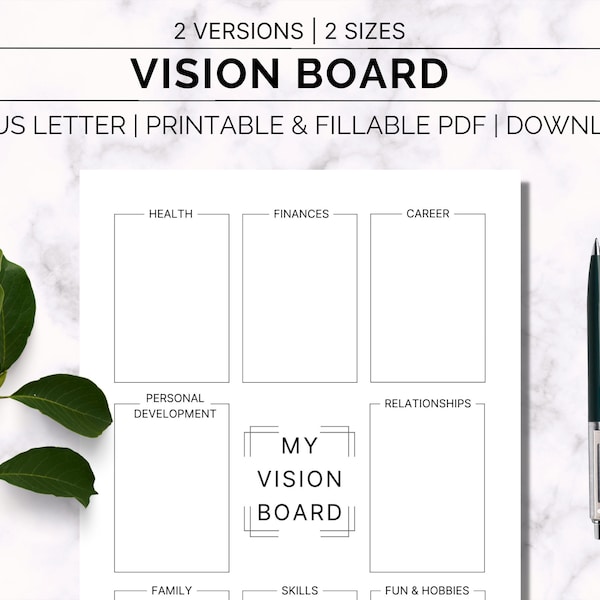 Teen Vision Board Template - Etsy