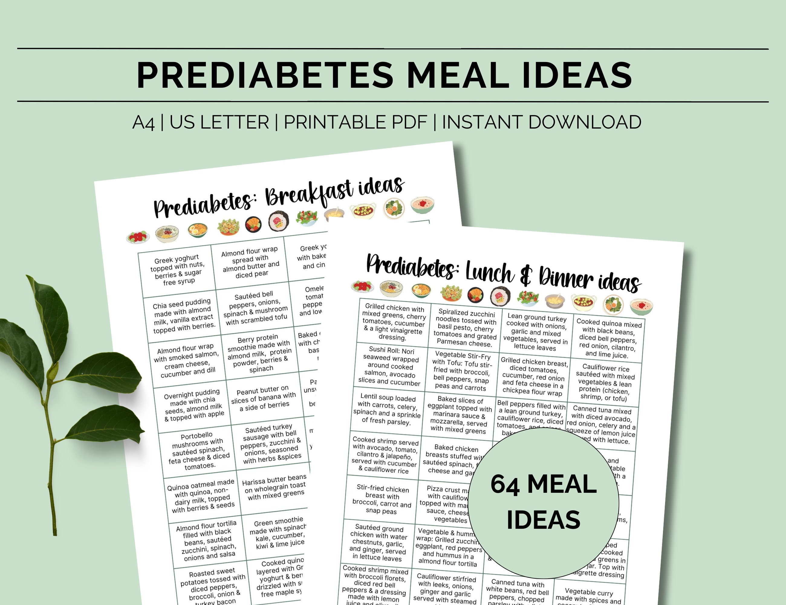 Prediabetes Meal Ideas, Pre Diabetes Meal Plan, Diabetes Food List, Diabetic Diet Sheet, Low ...
