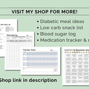 Prediabetes Meal Plan, Pre Diabetes Diet Plan, Diabetic Meal Snack Planner, Low Carb Food List ...