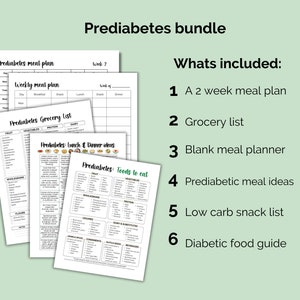 Prediabetes bundle, Food guide, Diabetic food list, Prediabetes diet, Diabetic meal plan, Low carb food list,Diabetes awareness,Download PDF