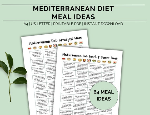 Mediterranean diet meal ideas, Heart healthy diet, Weight loss meal ideas, Healthy meal plans, Meal prep planner, Diet plan, Printable PDF