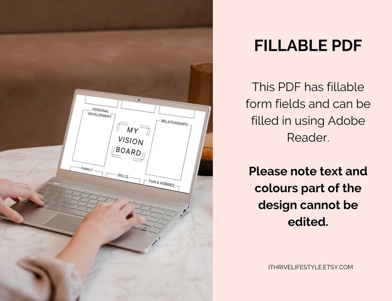 Vision Board Directions.pdf Minimalistic Vision Board Template | Printable Vision Board | Goal ...