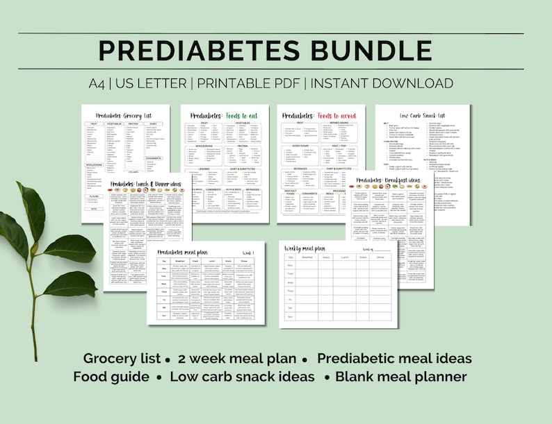 Prediabetes bundle, Food guide, Diabetic food list, Prediabetes diet, Diabetic meal plan, Low carb food list,Diabetes awareness,Download PDF