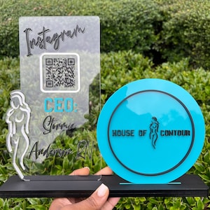 Social Media Sign, Event Sign, Laser File, Laser Cutting File, SVG, Circle Rounded Rectangle Sign Cutting, Glowforge, Social Media Template
