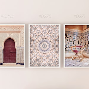 SET OF 3 Moroccan digital Moroccan prints, Printable oriental wall art, Marrakech Bohemian decor, Arabic door print, Instant Download