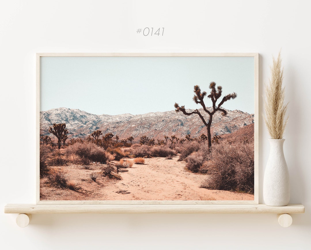 Printable Joshua Tree Desert Photo, Cactus Print, Boho Wall Decor ...