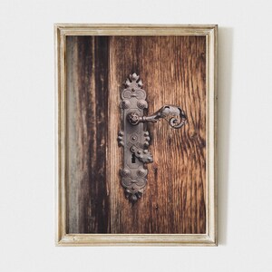 Antique door knob Print, Rustic wall art, Printable Farmhouse decor, earth tones wall art, Instant Download, #0257
