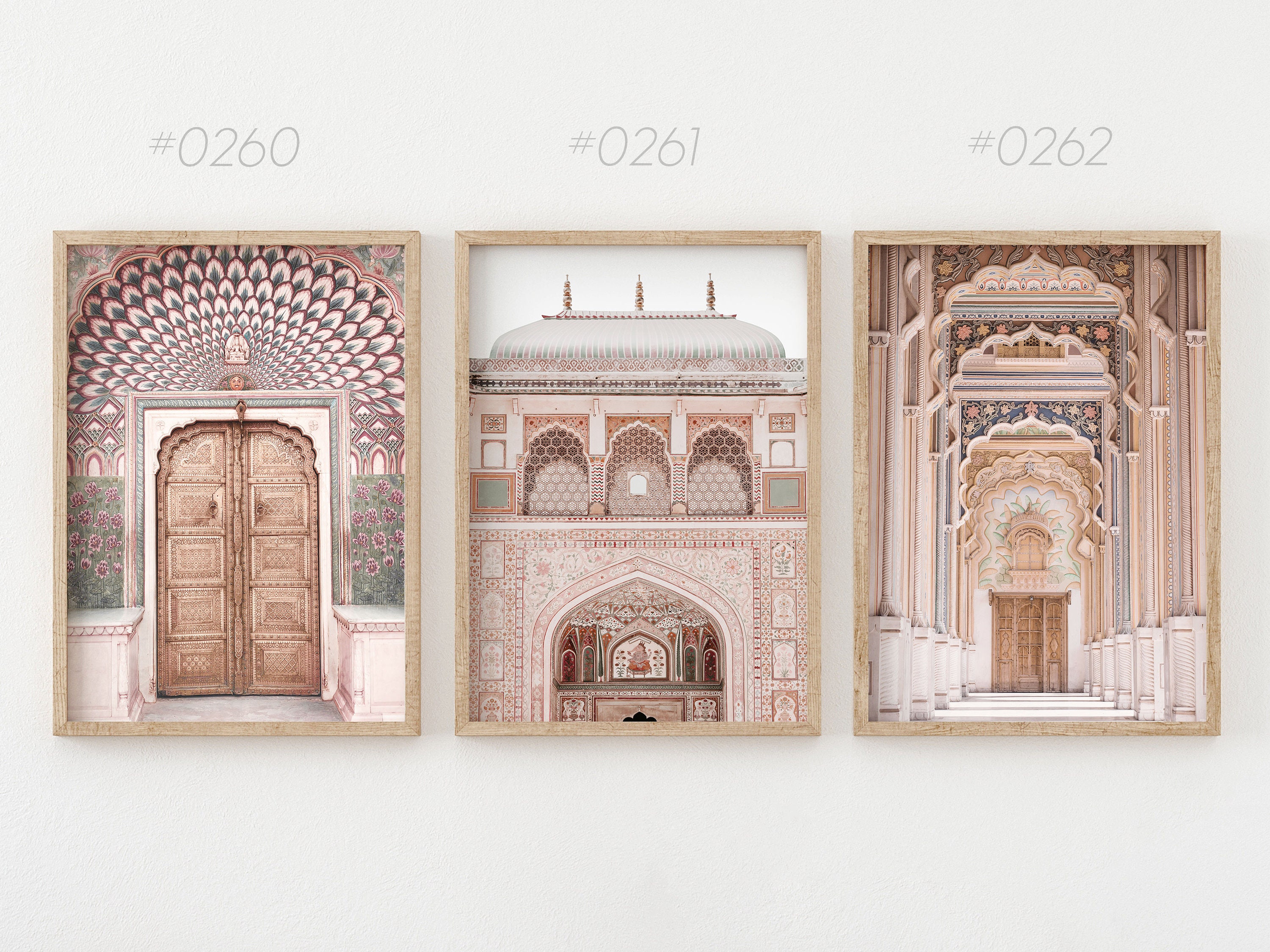 Set of 3 digital Jaipur prints Indian wall art Bohemian Etsy