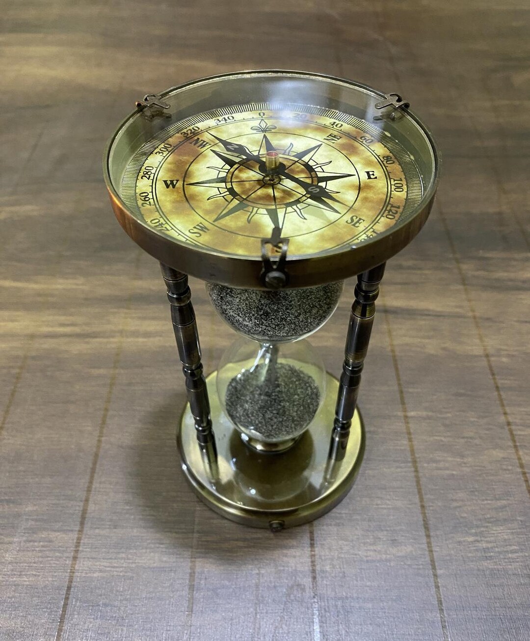 Brass Hourglass / Brass Sand Glass / Table Top Brass Decor Etsy