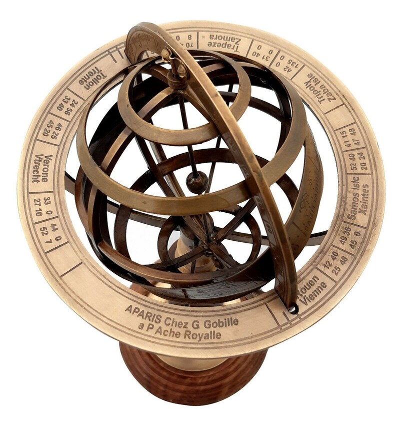 13 Brass Armillary Sphere Engraved Nautical Astrolabe Etsy Canada