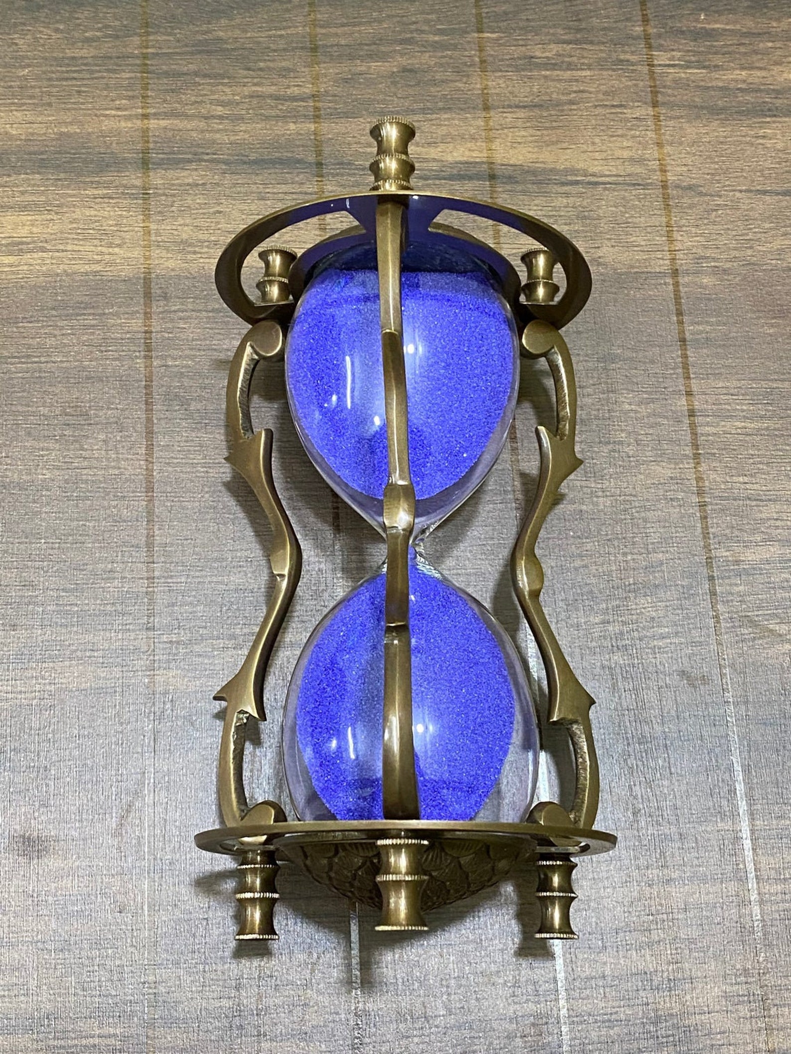 7 Brass Engraved Hourglass Classic Nautical Brass Etsy