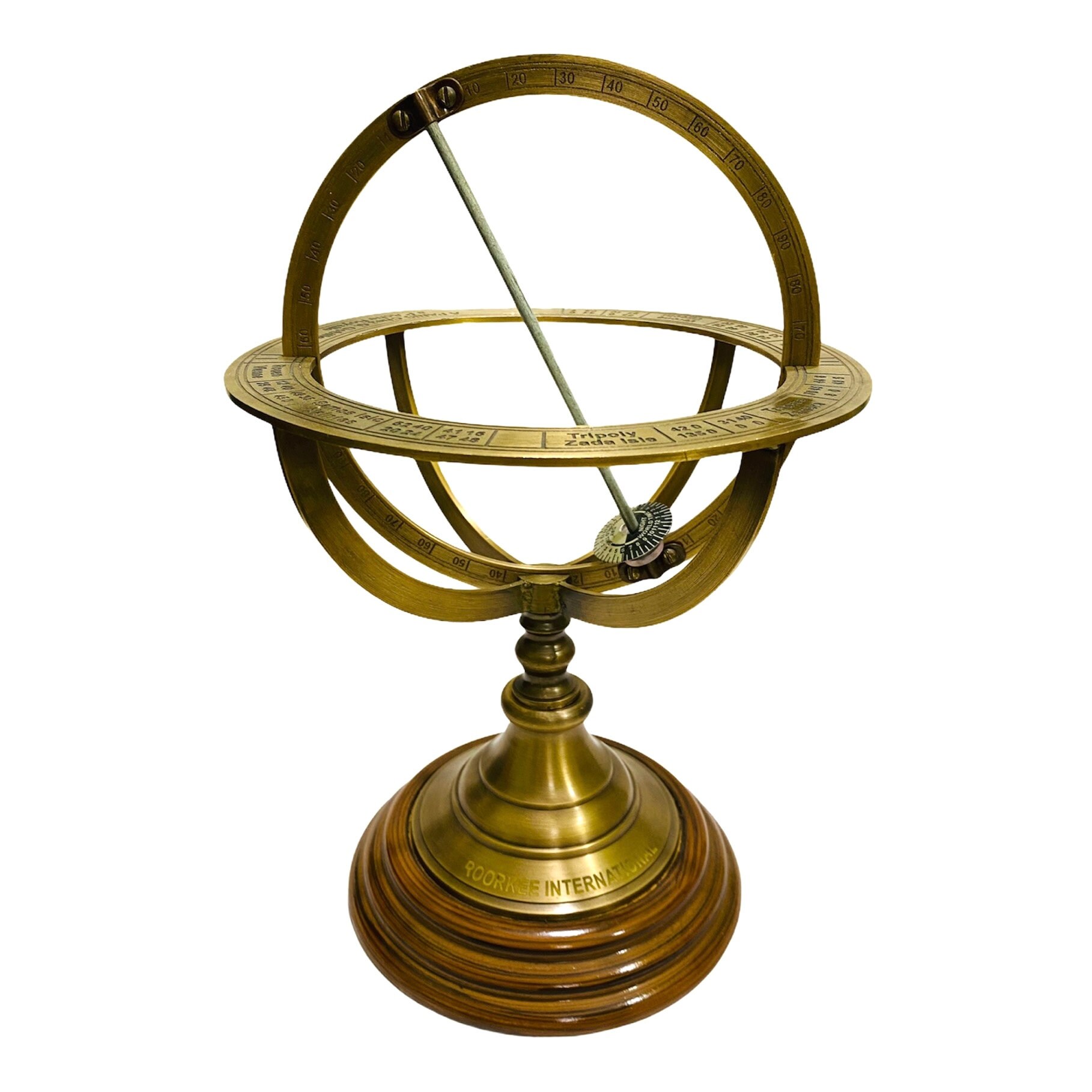 Vintage Brass Antique Armillary Tabletop Marine Sphere Globe Etsy