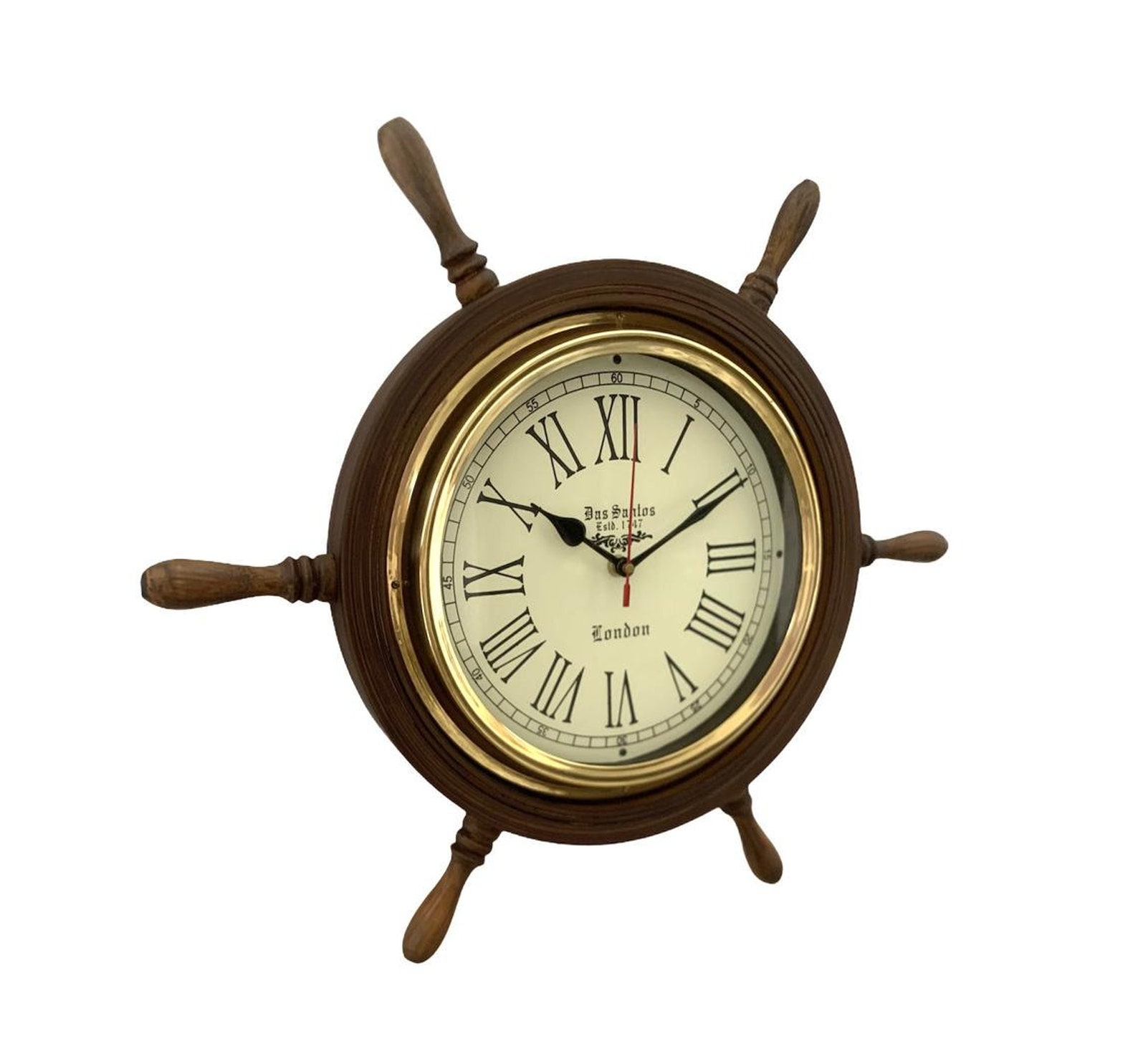 18 Wooden Ship Wheel Wall Clock/nautical Wall Clock/home Etsy