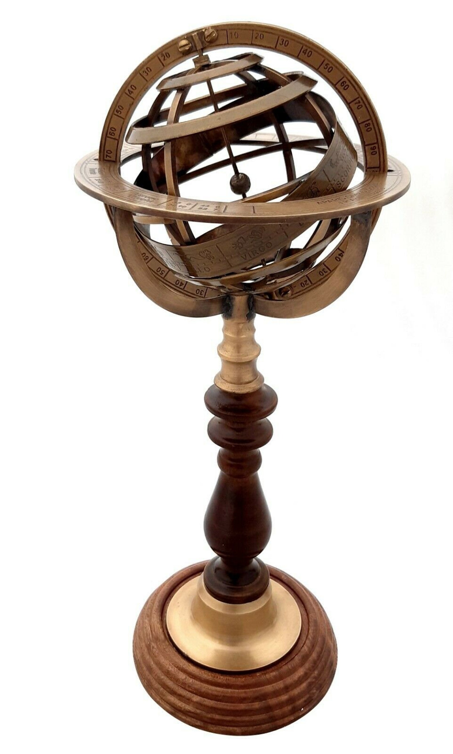 13 Brass Armillary Sphere Engraved Nautical Astrolabe Etsy Canada