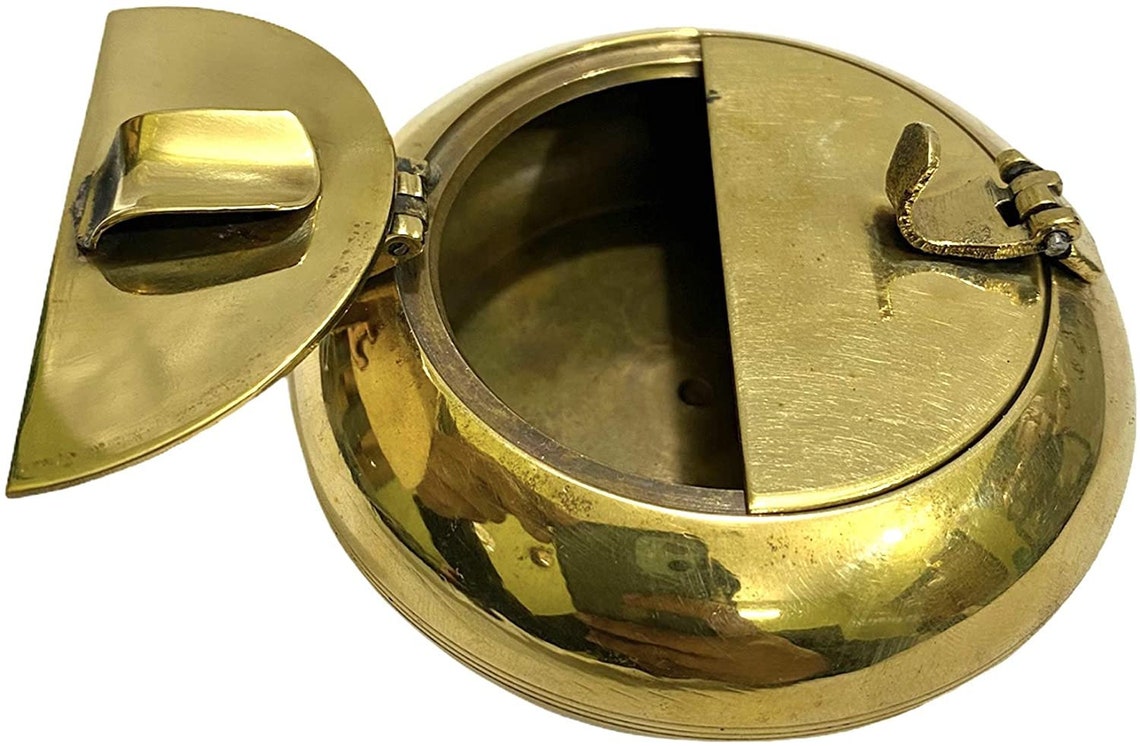 Vintage Aschenbecher Messing - Goldener Aschenbecher Für Garten Und Wohnung