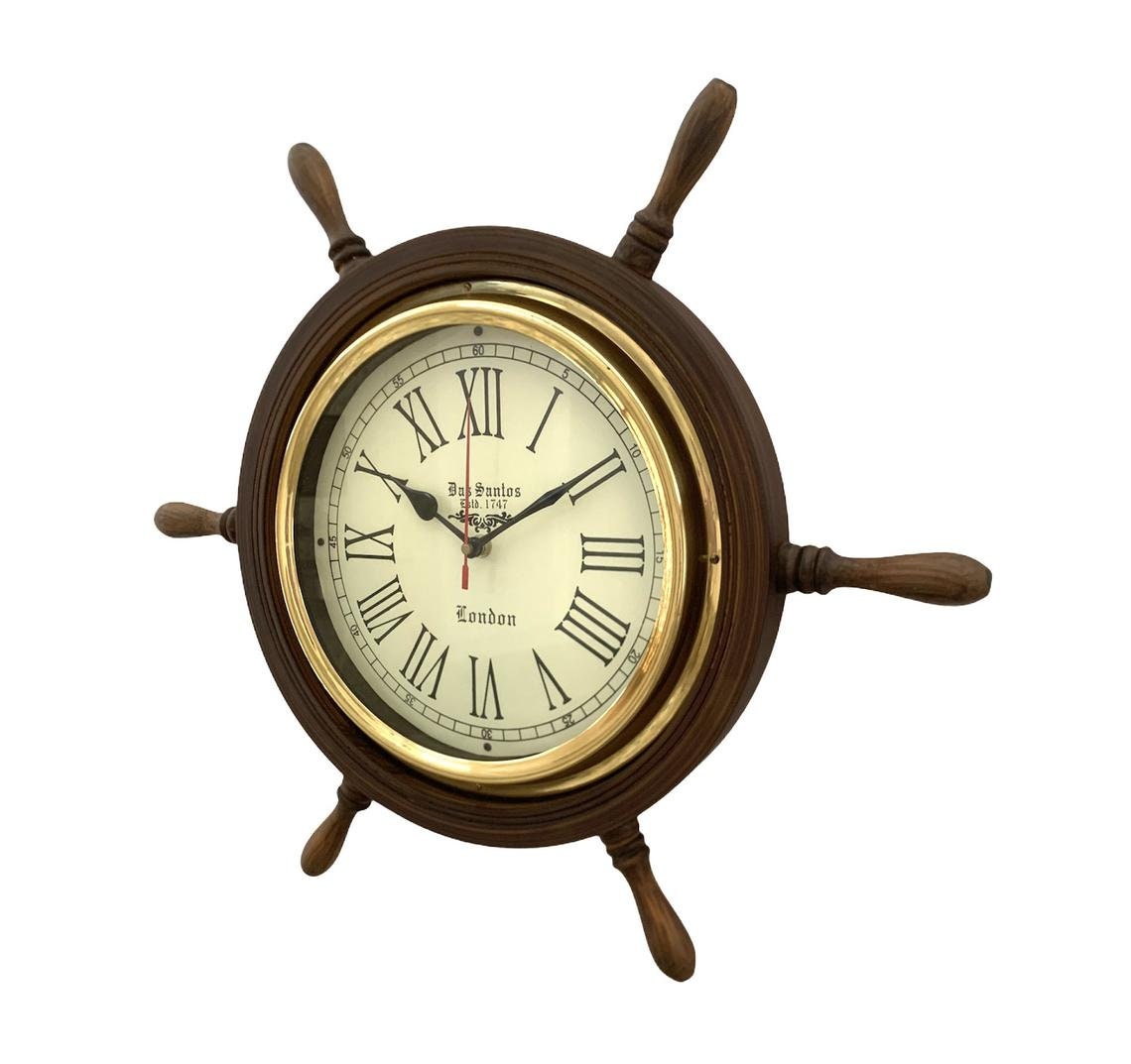 18 Wooden Ship Wheel Wall Clock/nautical Wall Clock/home Etsy