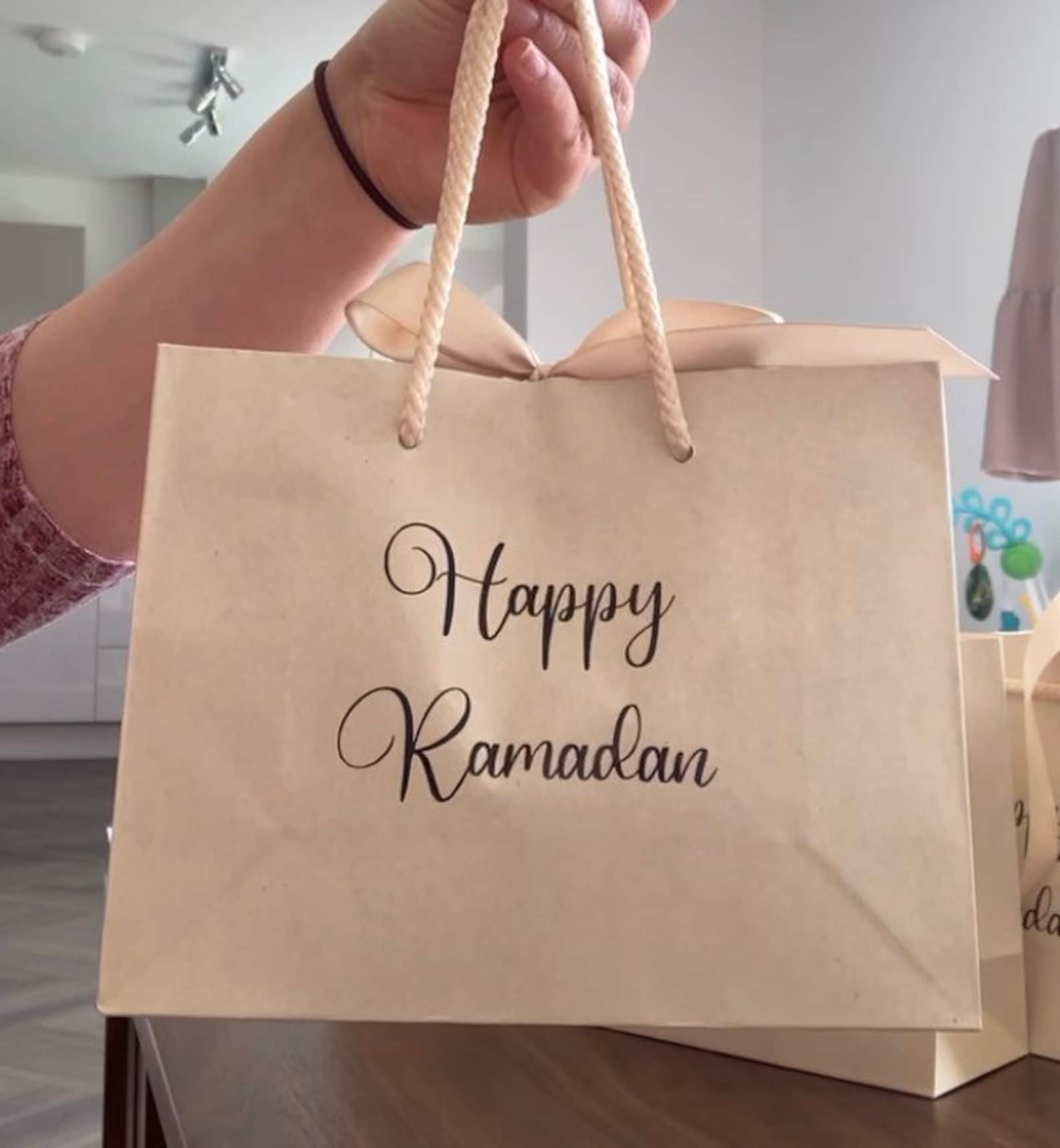 Personalised Ribbon Tie Gift Bags Etsy