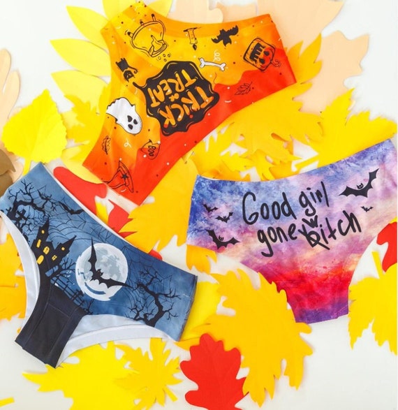 Halloween Panties Sets 3 Pack. Goth Lingerie. Lingerie Etsy