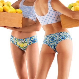 Cheeky Briefs Lemon Fruit Pattern Sizes XS-XL Hipster Briefs