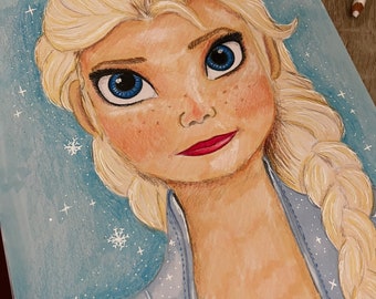 Hand drawn art Elsa pencil picture