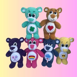 PDF Pattern, Care Bears, Crochet, in Canadian English, Bear,Digital