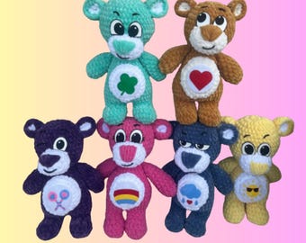 Patron PDF, Bisounours, Crochet, en anglais canadien, Ours, Numérique