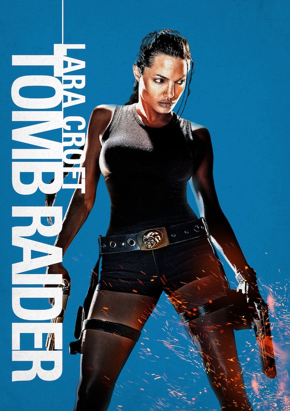 Angelina Jolie is Lara Croft Tomb Raider Action, Adventure Movie Cover  Poster