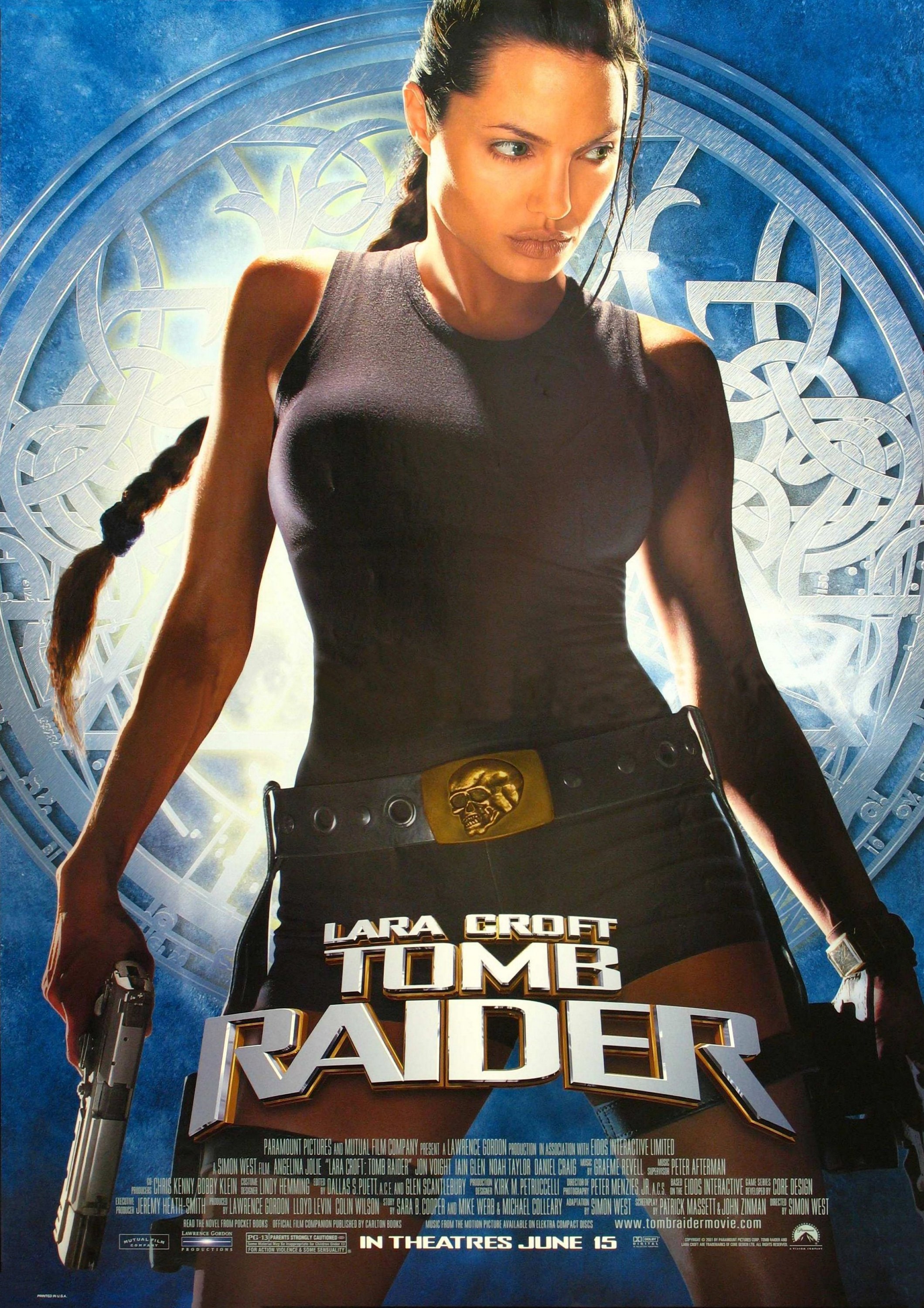 Angelina Jolie is Lara Croft Tomb Raider Action, Adventure Movie Cover  Poster