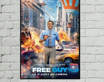 Free Guy Movie Poster, Framed, GTA Parody, 2021, 11x17, NEW, USA