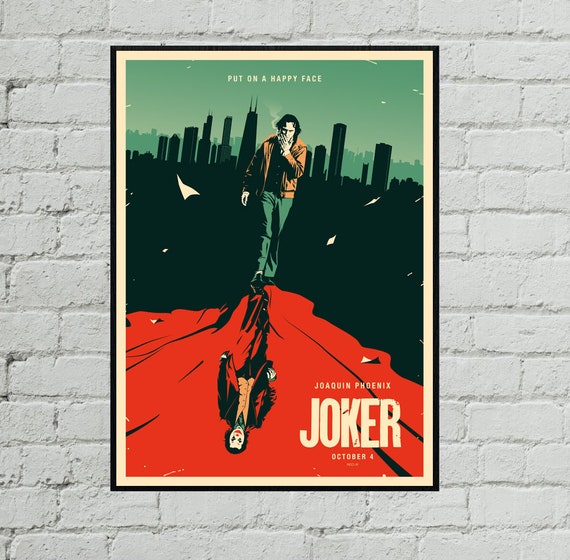 Joker Joaquin Phoenix Put on a Happy Face Upside Down Artwork | Etsy