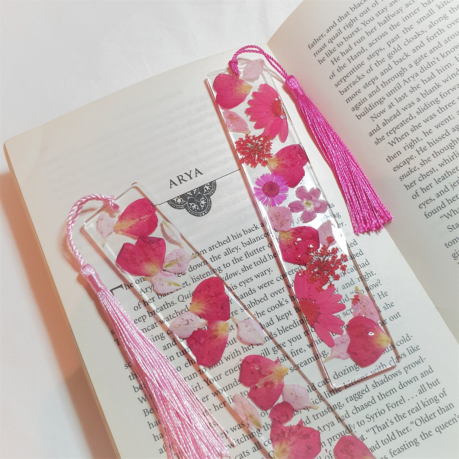 Handmade Floral Dried Flower Resin Bookmarks Etsy