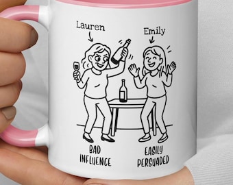 Grappige mok beste vriend, gepersonaliseerde naammok, mok grappige vriend, aangepaste koffiekopje beste vriend, gepersonaliseerd wijncadeau, cadeau voor beste vriend, 11oz