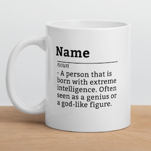 Grappige mok met geniale definitie – cadeau voor slimme vrienden, collega's, vriend, baas of afgestudeerde – koffiemok voor intelligente mensen en slimme mensen