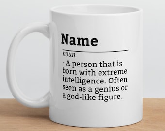 Grappige mok met geniale definitie – cadeau voor slimme vrienden, collega's, vriend, baas of afgestudeerde – koffiemok voor intelligente mensen en slimme mensen