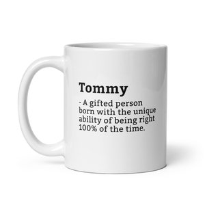 Sarkastische Tommy Becher-Tommy Definition Becher-Lustige Tommy Becher-Personalisierte Tommy Becher-Benutzerdefinierte Tommy Becher-Lustige Tassen