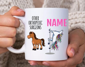Personalised Orthopedic Surgeon Mug, Custom Orthopedic Doctor Gift, Bone Surgeon Name Mug, Funny Orthopedist Gift